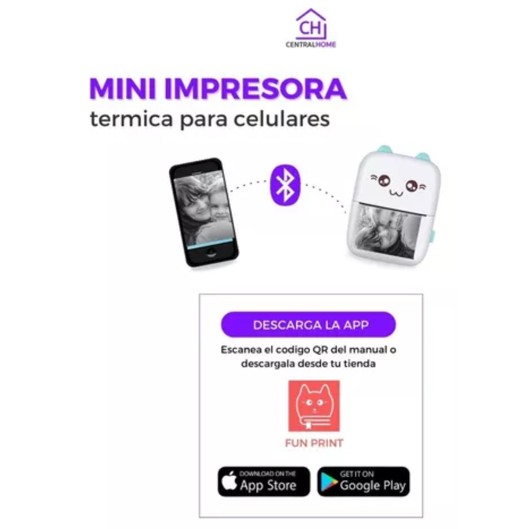 Mini Impresora Portátil Inalambrica Celu